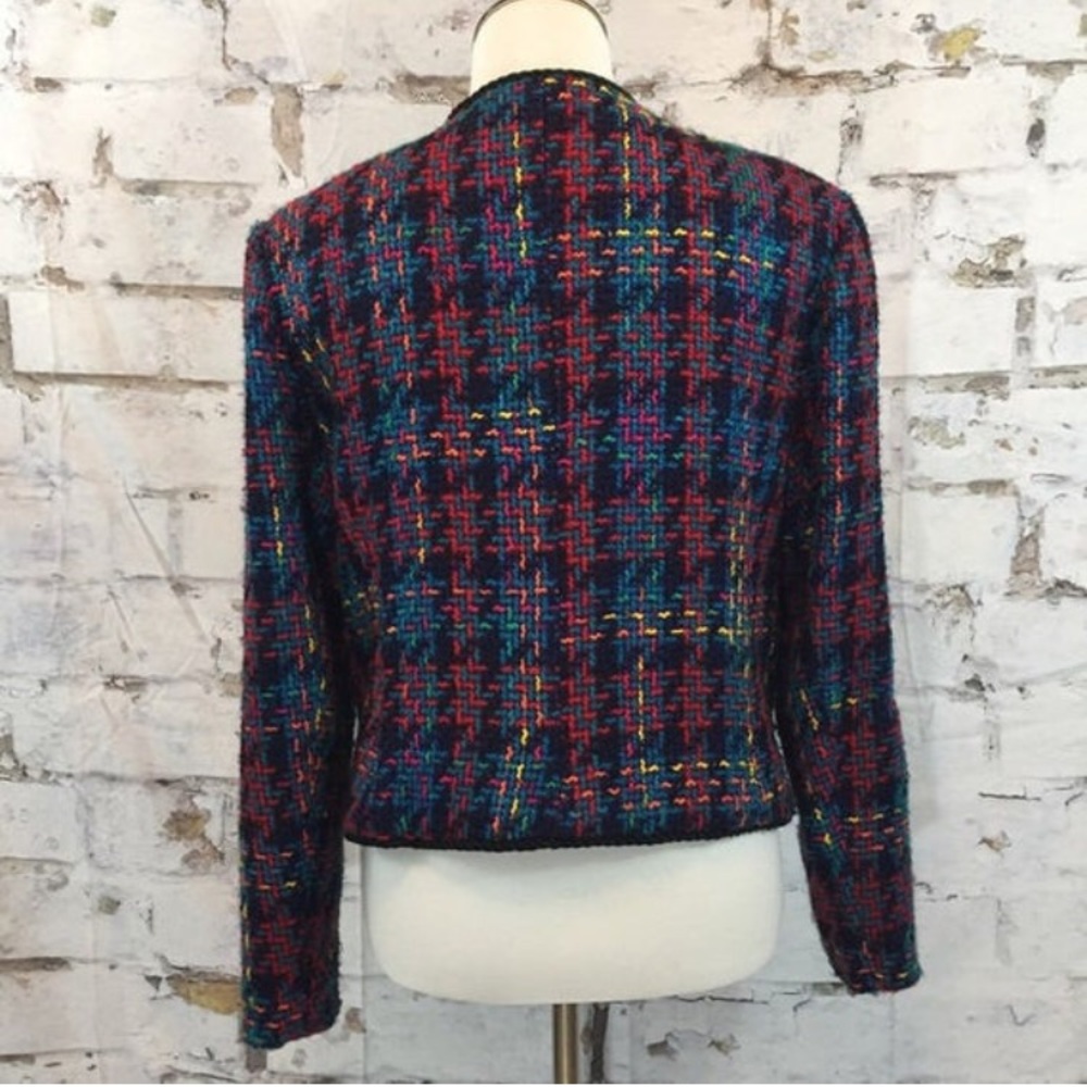 Pamela B plaid vintage blazer with gold buttons - Picture 6 of 9